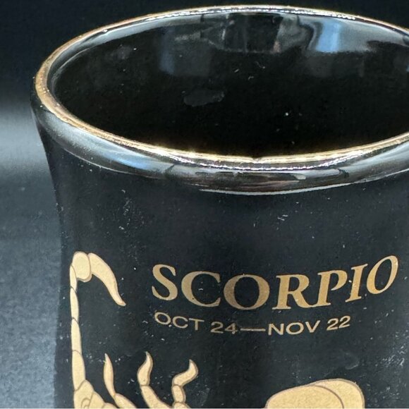 Scorpio Gold and Black Curved Coffee Mug - Picture 2 of 16
